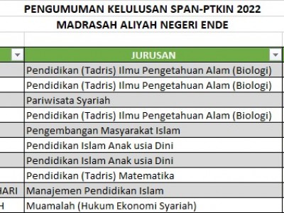 10 Siswa MAN Ende Masuk Perguruan Tinggi Keagamaan Islam Negeri
