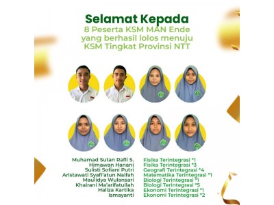 8 Peserta KSM MAN Ende Lolos ke Provinsi